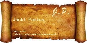 Janki Pamina névjegykártya